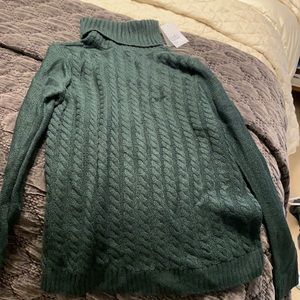 Small hunter green turtle neck